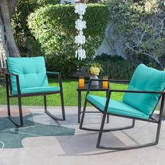 Porch Chairs and Glass Coffee Table - Thekozyhome