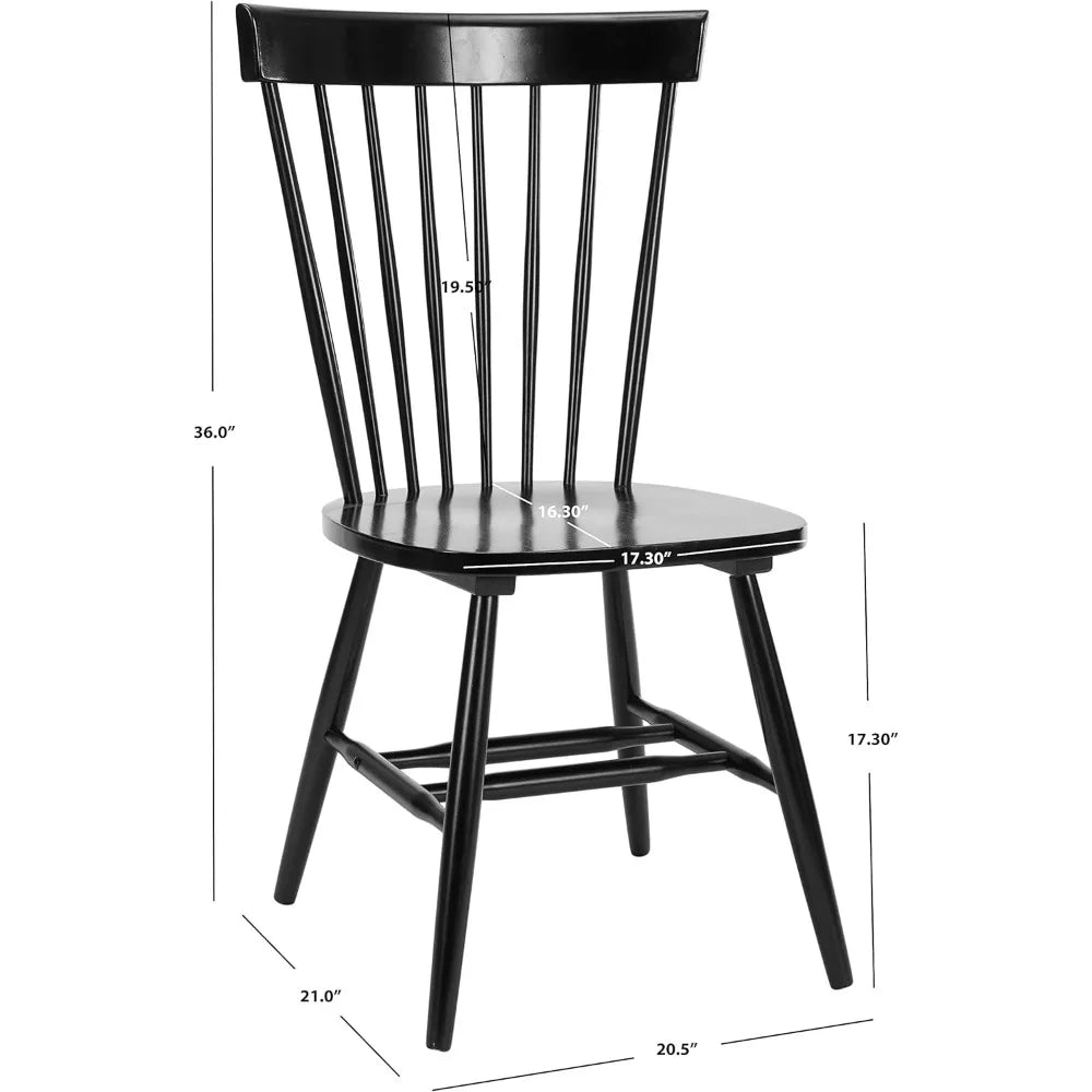 Wood Black Spindle Side Chair - Thekozyhome
