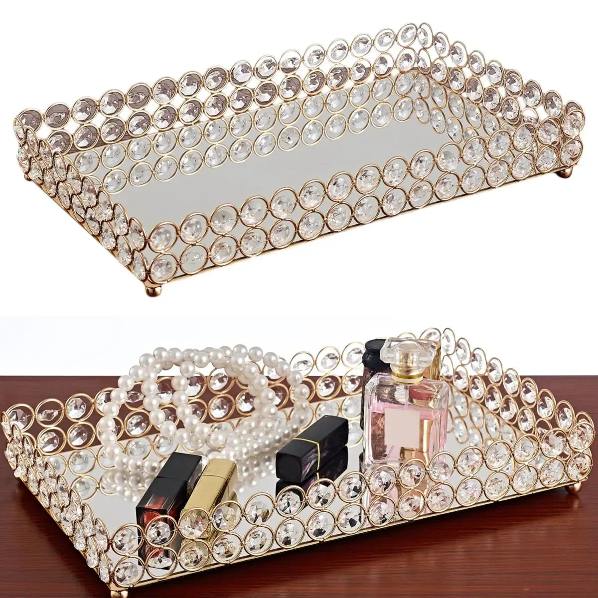 Crystal Decorative Tray Table - Thekozyhome